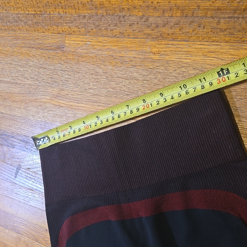 Women Small Black Red‎ Compression Mesh Vent Active Workout Yoga Leggings - Picture 5 of 8